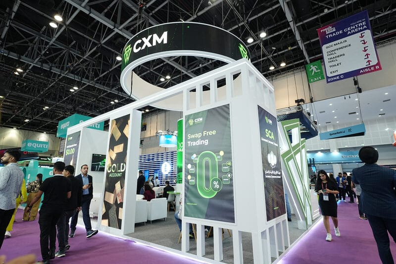 Wide view of the CXM exhibition booth