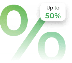 Ilustración de comisiones de hasta el 50%